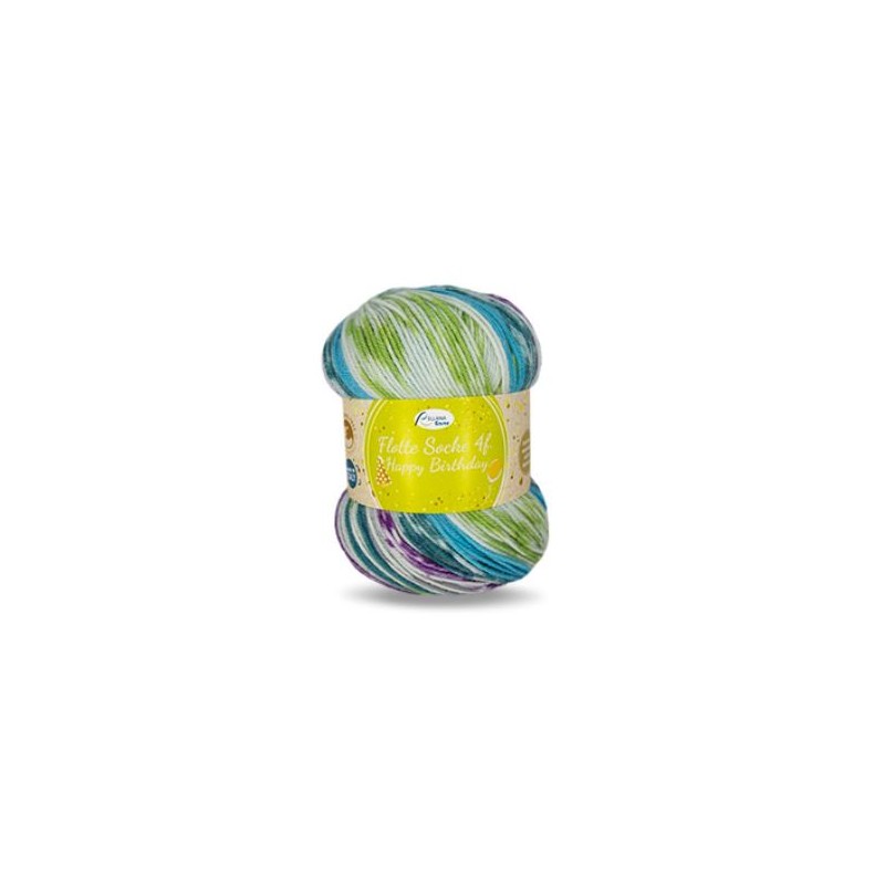 Rellana Flotte Socke Happy Birthday met prachtige frisse kleuren Rellana Flotte Socke Happy Birthday met prachtige frisse kleuren