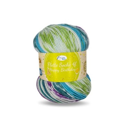 Rellana Flotte Socke Happy Birthday met prachtige frisse kleuren