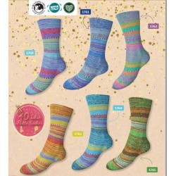 Rellana Flotte Socke Jubilee garen met frisse en unieke kleuren