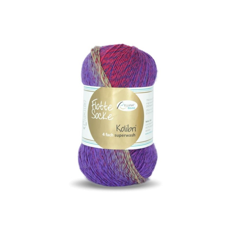 Rellana Flotte Socke Kolibri sokkenwol met lang verlopende kleuren. Rellana Flotte Socke Kolibri sokkenwol met lang verlopende kleuren.
