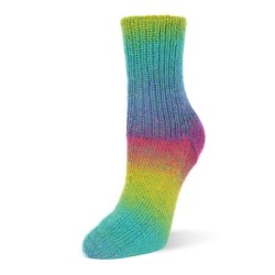 Rellana Flotte Socke Kolibri sokkenwol met lang verlopende kleuren.