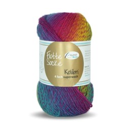 Rellana Flotte Socke Kolibri sokkenwol met lang verlopende kleuren.