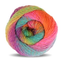 Rellana Flotte Socke Kolibri sokkenwol met lang verlopende kleuren.