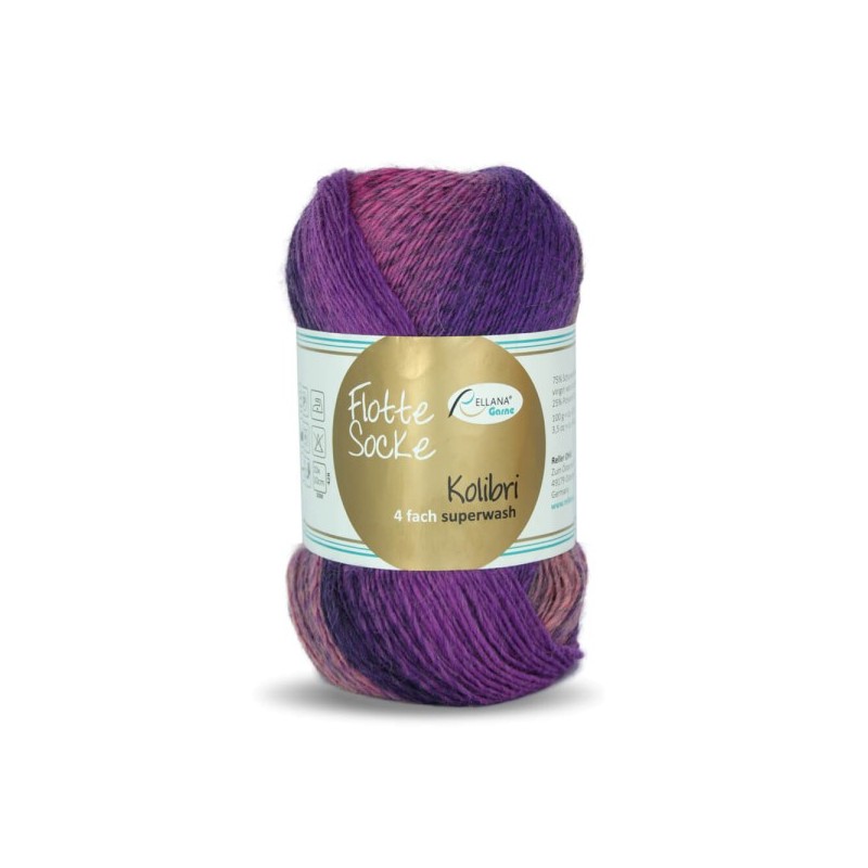 Rellana Flotte Socke Kolibri sokkenwol met lang verlopende kleuren. Rellana Flotte Socke Kolibri sokkenwol met lang verlopende kleuren.