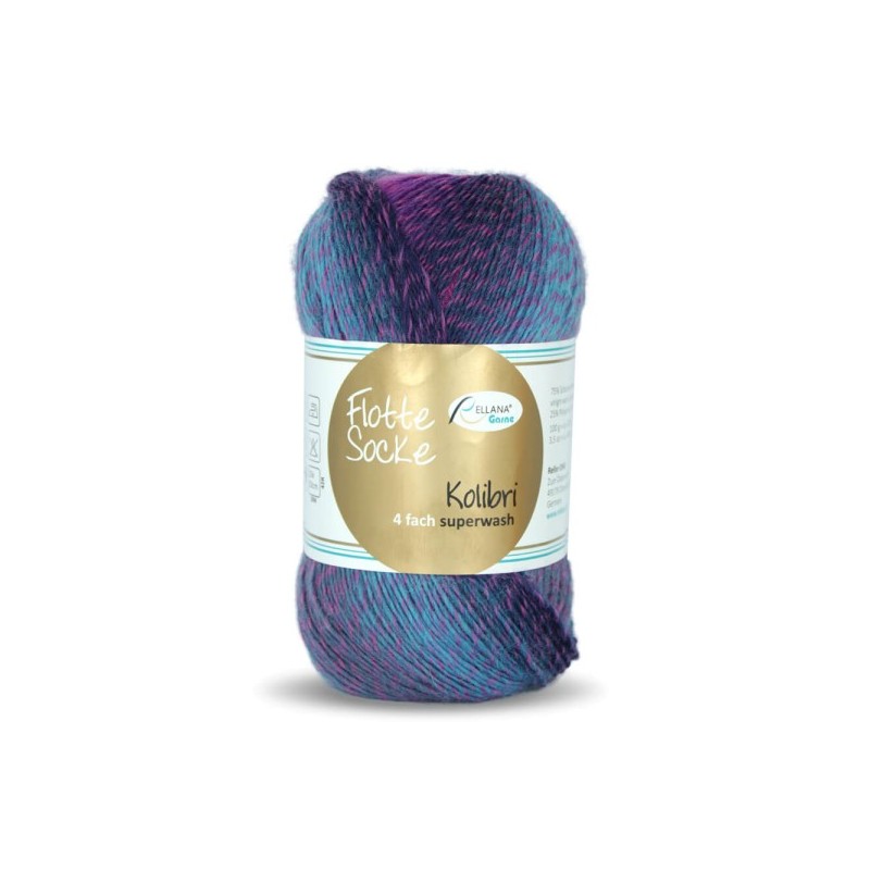 Rellana Flotte Socke Kolibri sokkenwol met lang verlopende kleuren. Rellana Flotte Socke Kolibri sokkenwol met lang verlopende kleuren.