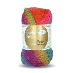 Rellana Flotte Socke Kolibri sokkenwol met lang verlopende kleuren.