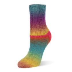 Rellana Flotte Socke Kolibri sokkenwol met lang verlopende kleuren.