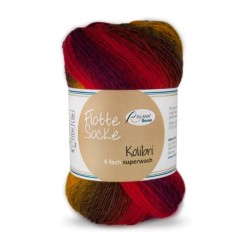 Rellana Flotte Socke Kolibri sokkenwol met lang verlopende kleuren.