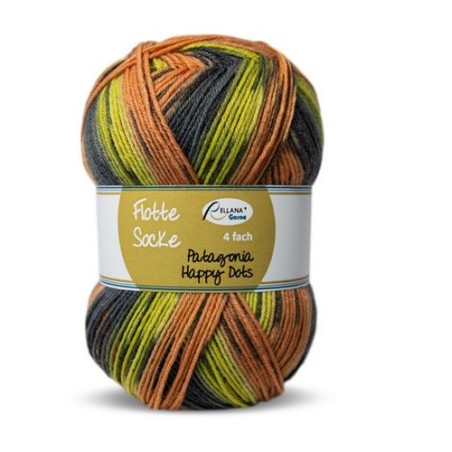 Rellana Patagonia Happy Dots sokkengaren met prachtige frisse kleuren.