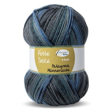 Rellana Patagonia Mannersache sokkengaren met krachtige kleuren.