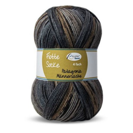 Rellana Patagonia Mannersache sokkengaren met krachtige kleuren.