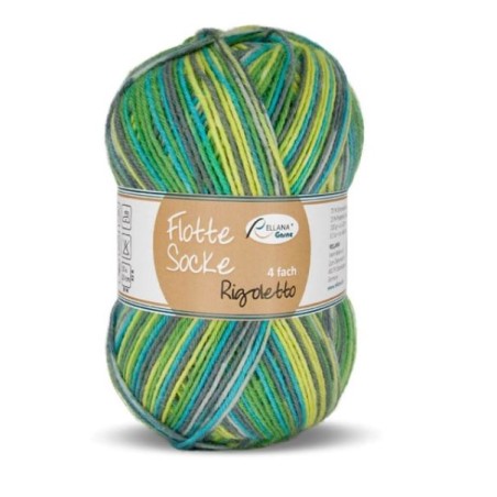 Rellana Flotte Socke Rigoletto garen met heldere en frisse kleuren.