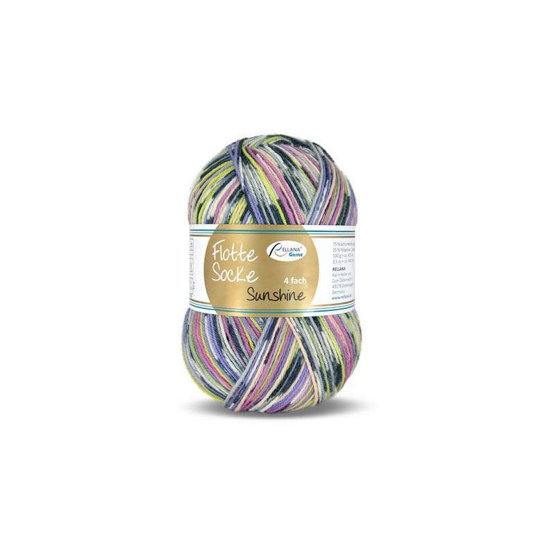 Rellana Flotte Socke Sunshine sokkenwol met frisse en zonnige kleuren. Rellana Flotte Socke Sunshine sokkenwol met frisse en zonnige kleuren.