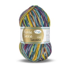 Rellana Flotte Socke Sunshine sokkenwol met frisse en zonnige kleuren.