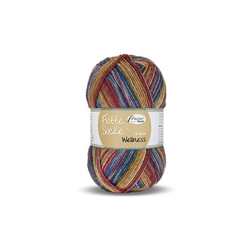 Rellana Flotte Socke Wellness garen met prachtige weldadige kleuren.