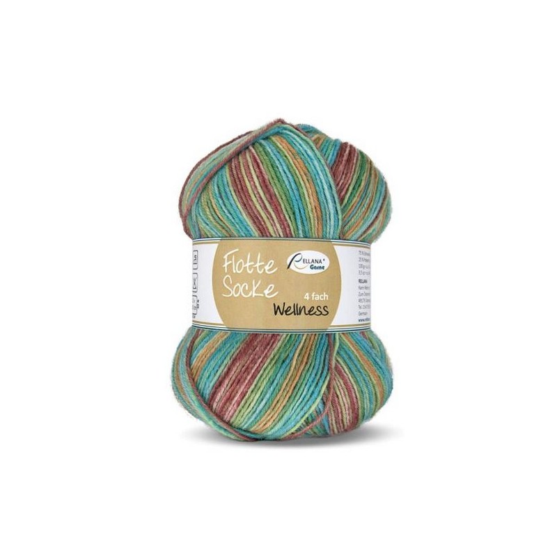 Rellana Flotte Socke Wellness garen met prachtige weldadige kleuren.