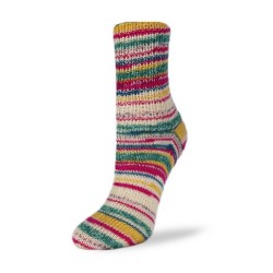 Kleurrijk sokkengaren Lovely van Rellana met katoen maar zonder wol.