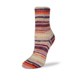 Kleurrijk sokkengaren Lovely van Rellana met katoen maar zonder wol.