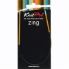 Knitpro Zing Licht Metalen, met verschillende lengtes van de naaldjes.