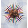 Knitpro Zing Licht Metalen, met verschillende lengtes van de naaldjes.