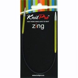 Knitpro Zing Licht Metalen, met verschillende lengtes van de naaldjes.