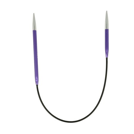Knitpro Zing Licht Metalen, met verschillende lengtes van de naaldjes.