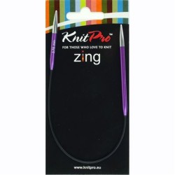 Knitpro Zing Licht Metalen, met verschillende lengtes van de naaldjes.