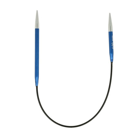 Knitpro Zing Licht Metalen, met verschillende lengtes van de naaldjes.