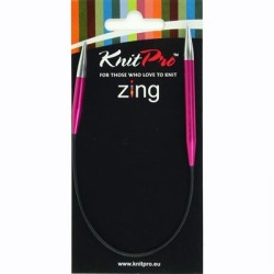 Knitpro Zing Licht Metalen, met verschillende lengtes van de naaldjes.