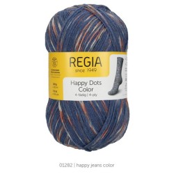 Regia Happy Dots Color heerlijke 4 draads sokkenwol.
