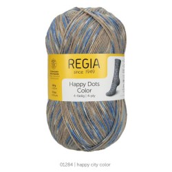 Regia Happy Dots Color heerlijke 4 draads sokkenwol.