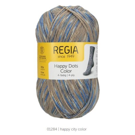 Regia Happy Dots Color heerlijke 4 draads sokkenwol.