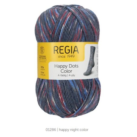 Regia Happy Dots Color heerlijke 4 draads sokkenwol.