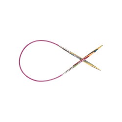 Knitpro Symfonie handige korte houten rondbreinaaldjes van 25 cm.
