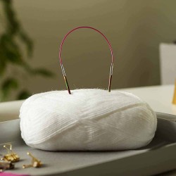 Knitpro Symfonie handige korte houten rondbreinaaldjes van 25 cm.