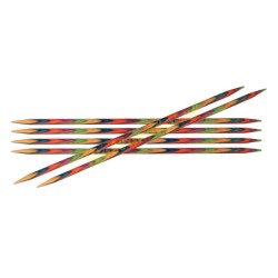 Knitpro Symfonie gladde berkenhouten sokkennaaldjes van 10 cm.