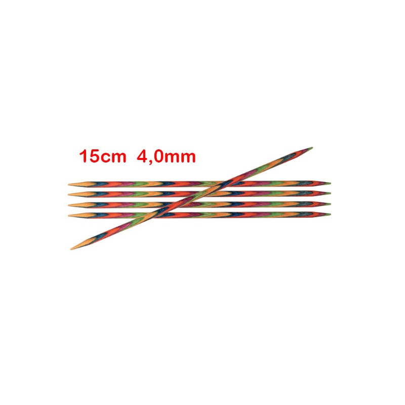 Knitpro Symfonie gladde berkenhouten sokkennaaldjes van 15 cm. Knitpro Symfonie gladde berkenhouten sokkennaaldjes van 15 cm.