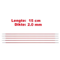 Knitpro Zing licht metalen sokkennaaldjes van 15 cm.