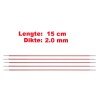 Knitpro Zing licht metalen sokkennaaldjes van 15 cm.