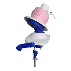 Knitpro wolwinder om een streng garen om te toveren naar een cake/bol.