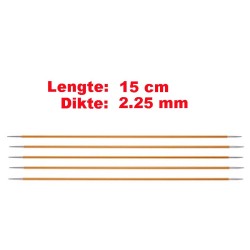 Knitpro Zing licht metalen sokkennaaldjes van 15 cm.