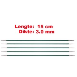 Knitpro Zing licht metalen sokkennaaldjes van 15 cm.