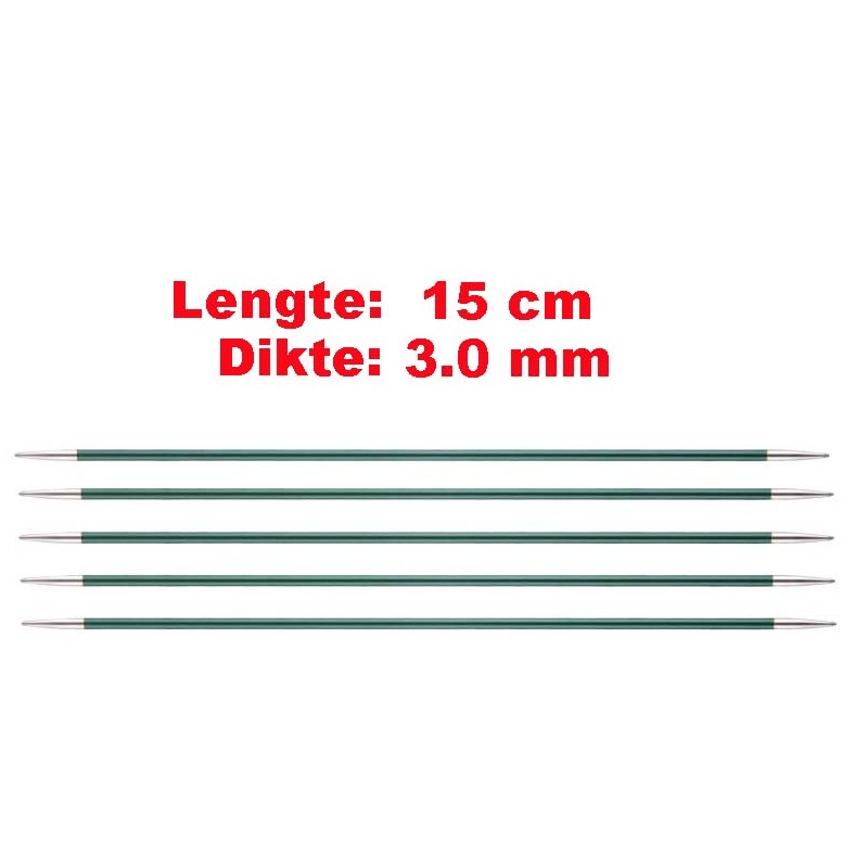 Knitpro Zing licht metalen sokkennaaldjes van 15 cm. Knitpro Zing licht metalen sokkennaaldjes van 15 cm.