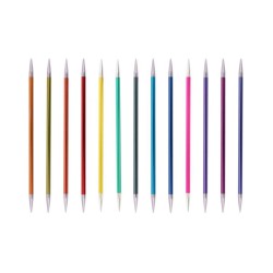 Knitpro Zing licht metalen sokkennaaldjes van 15 cm.