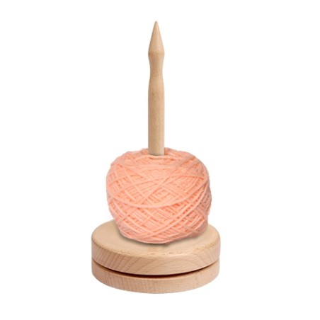 Knitpro bolhouder superhandig tijdens breien en haken, de bol rolt niet weg