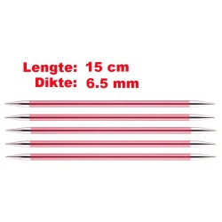Knitpro Zing licht metalen sokkennaaldjes van 15 cm.