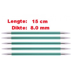 Knitpro Zing licht metalen sokkennaaldjes van 15 cm.