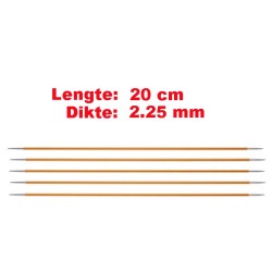 Knitpro Zing licht metalen sokkennaaldjes van 20 cm.