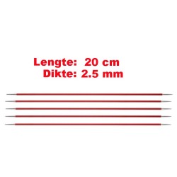 Knitpro Zing licht metalen sokkennaaldjes van 20 cm.