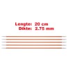 Knitpro Zing licht metalen sokkennaaldjes van 20 cm.